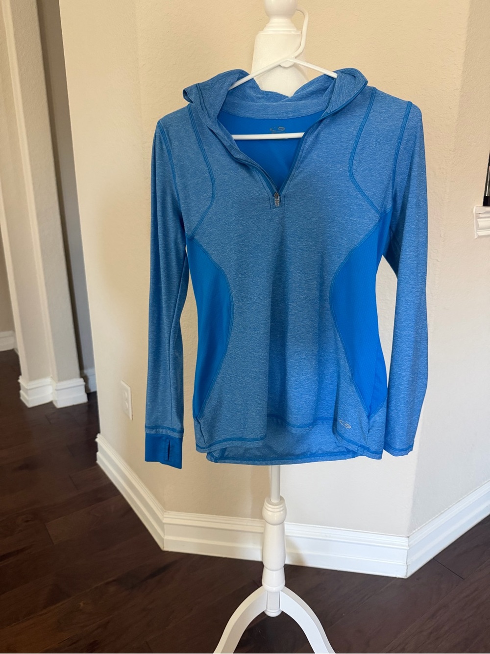 Champion Blue Women's Hooded Quarter-Zip Pullover